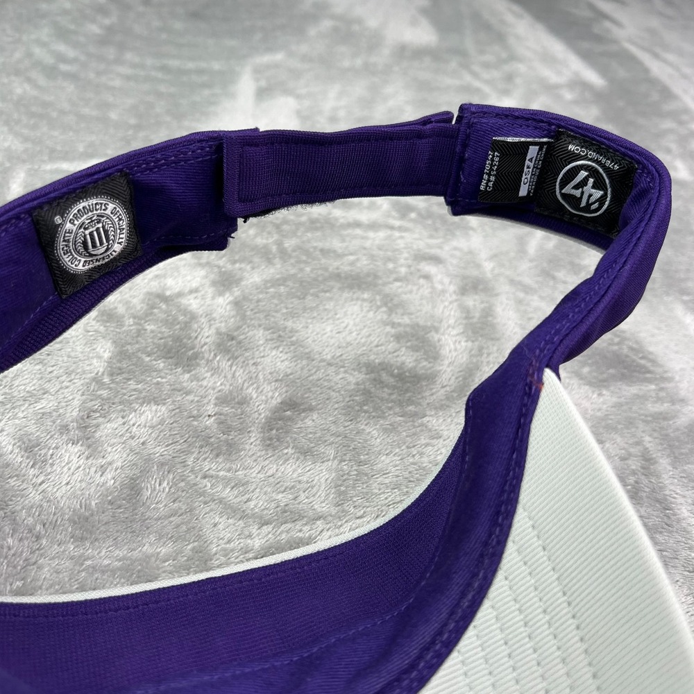 '47 Brand TCU Horned Frogs NCAA Purple Adjustable Football Visor New with Tags‎ - Picture 6 of 7